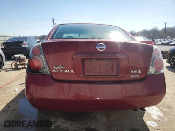 2006 Nissan Altima 2.5 S with VIN 1N4AL11D86N311874, listed as a Copart auction lot 48122005 with 109,223 mi miles and Non Repairable. Bid and sale history available at carsss.com. Image 6.