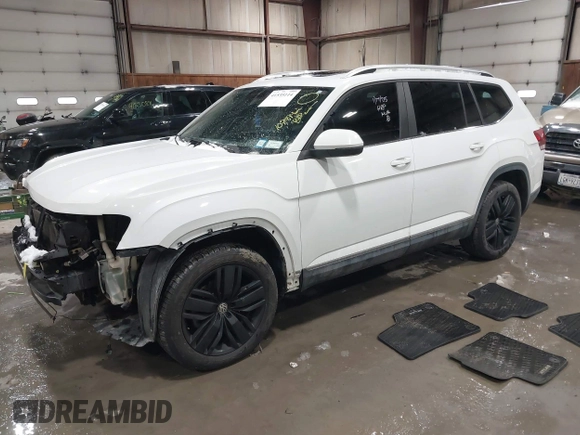 2018 Volkswagen Atlas SEL with VIN 1V2MR2CAXJC557973, listed as a IAAI auction lot 41535114 with 107,894 mi miles and . Bid and sale history available at DreamBid. Image 2.