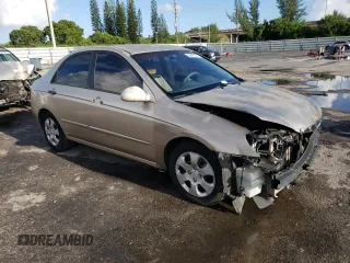 2006 Kia Spectra EX with VIN KNAFE121765256944, listed as a Copart auction lot 68667844 with 98,316 mi miles and Salvage Title. Bid and sale history available at carsss.com. Image 4.