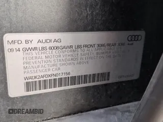 2015 Audi S8 with VIN WAUK2AFDXFN017156, listed as a Copart auction lot 50602605 with 100,224 mi miles and Salvage Title. Bid and sale history available at carsss.com. Image 13.