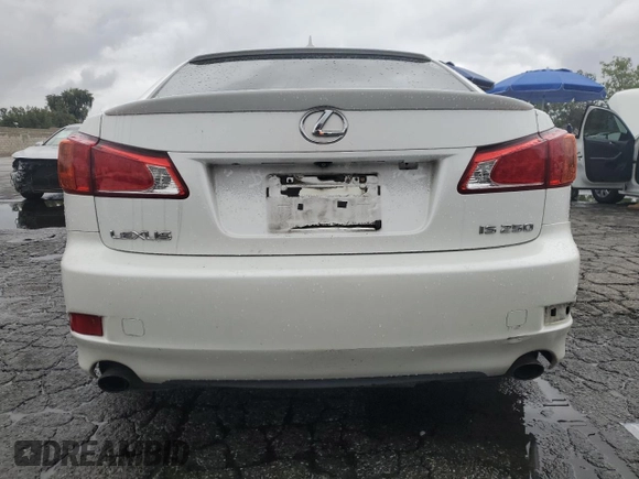 2010 Lexus IS 250 with VIN JTHBF5C26A5107557, listed as a Copart auction lot 54935835 with 133,132 mi miles and Salvage title. Bid and sale history available at DreamBid. Image 6.