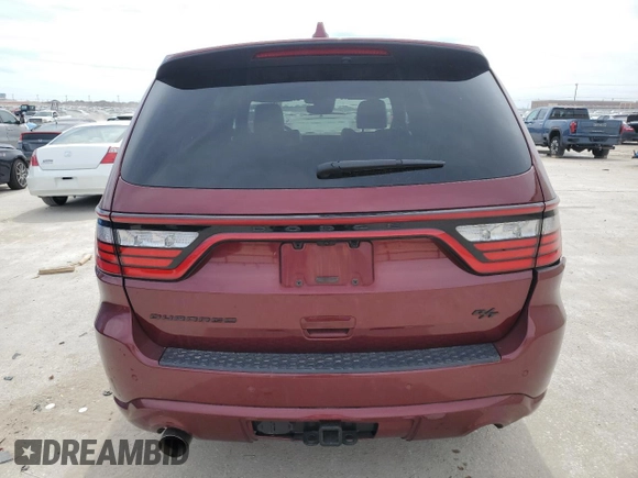 2022 Dodge Durango Orange Sport with VIN 1C4SDHCT1NC102379, listed as a Copart auction lot 48990455 with 53,893 mi miles and Salvage title. Bid and sale history available at DreamBid. Image 6.