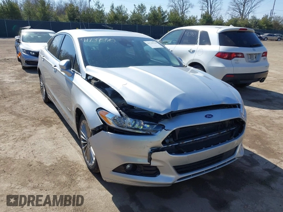 2014 Ford Fusion Titanium Hybrid with VIN 3FA6P0RU9ER147443, listed as a IAAI auction lot 41739540 with 146,359 mi miles. Bid and sale history available at carsss.com. Image 1.