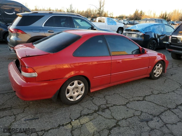 2000 Honda Civic EX with VIN 1HGEJ8147YL014976, listed as a Copart auction lot 87571575 with 159,145 mi miles and Salvage Title. Bid and sale history available at carsss.com. Image 3.