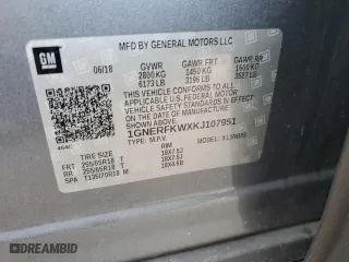 2019 Chevrolet Traverse LS with VIN 1GNERFKWXKJ107951, listed as a Copart auction lot 49601575 with 165,229 mi miles and Non Repairable. Bid and sale history available at carsss.com. Image 13.