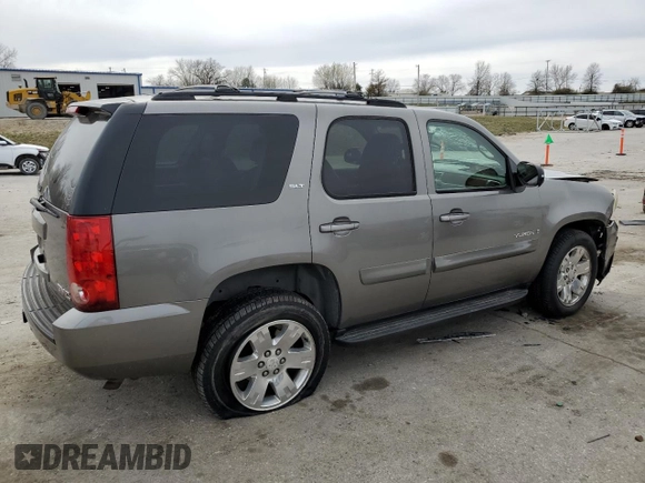 2007 GMC Yukon SLT with VIN 1GKFK13017J128021, listed as a Copart auction lot 50202515 with 0 mi miles and Salvage Title. Bid and sale history available at carsss.com. Image 3.
