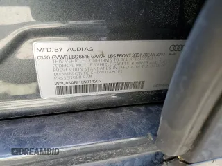 2020 Audi S8 z VIN WAU8SAF81LN014302, wystawiony jako Copart lot #48910773 z przebiegiem Nie podano mil oraz . Historia ofert i sprzedaży dostępna na DreamBid. Obrazek 12.