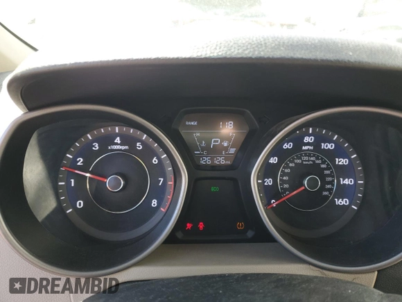 2016 Hyundai Elantra SE with VIN 5NPDH4AE1GH774024, listed as a Copart auction lot 66748634 with 126,126 mi miles and Salvage Title. Bid and sale history available at DreamBid. Image 9.