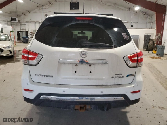 2014 Nissan Pathfinder Platinum Hybrid with VIN 5N1CR2MM2EC645763, listed as a Copart auction lot 52005625 with 155,386 mi miles and Clean Title. Bid and sale history available at carsss.com. Image 6.