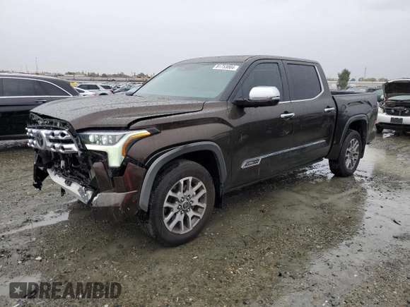 2022 Toyota Tundra 1794 Edition with VIN 5TFMA5DB5NX048356, listed as a Copart auction lot 81753004 with 17,077 mi miles and Salvage title. Bid and sale history available at DreamBid. Image 1.