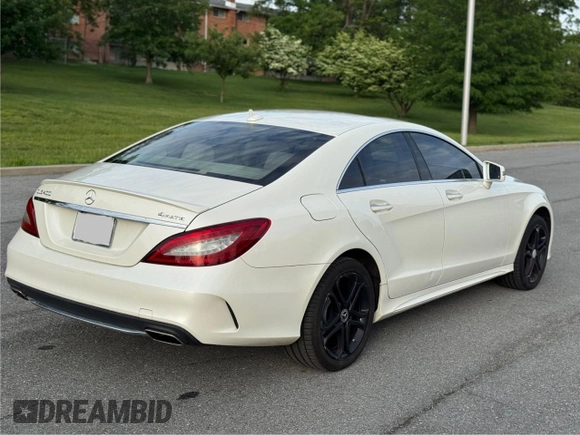 2015 Mercedes-Benz CLS 400 with VIN WDDLJ6HB3FA134089, listed as a Copart auction lot 57528665 with 107,996 mi miles and Clean title. Bid and sale history available at DreamBid. Image 4.
