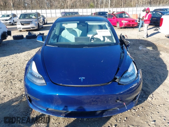 2019 Tesla Model 3 Long Range with VIN 5YJ3E1EB7KF454636, listed as a IAAI auction lot 41853972 with 56,916 mi miles. Bid and sale history available at carsss.com. Image 13.