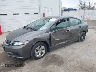 2013 Honda Civic LX with VIN 19XFB2F50DE066189, listed as a IAAI auction lot 41967791 with 75,900 mi miles and . Bid and sale history available at DreamBid. Image 2.