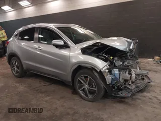 2021 Honda HR-V EX with VIN 3CZRU6H57MM750779, listed as a IAAI auction lot 41568388 with 11,944 mi miles. Bid and sale history available at carsss.com. Image 1.