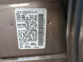 2014 Nissan Murano S with VIN JN8AZ1MU0EW414921, listed as a Copart auction lot 41758705 with 195,894 mi miles and Clean Title. Bid and sale history available at carsss.com. Image 13.