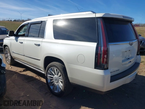 2015 Cadillac Escalade ESV Platinum z VIN 1GYS4UKJ3FR564718, wystawiony jako IAAI lot #41085166 z przebiegiem Nie podano mil oraz . Historia ofert i sprzedaży dostępna na DreamBid. Obrazek 3.