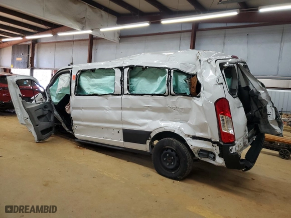 2023 Ford Transit Passenger Wagon XL with VIN 1FBAX2YGXPKB08481, listed as a Copart auction lot 43177325 with 0 mi miles and Salvage Title. Bid and sale history available at carsss.com. Image 2.
