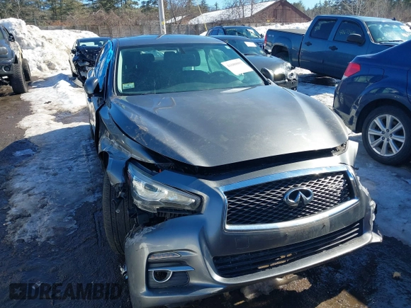 2015 Infiniti Q50 with VIN JN1BV7AR4FM407078, listed as a IAAI auction lot 41680093 with 122,666 mi miles. Bid and sale history available at carsss.com. Image 11.