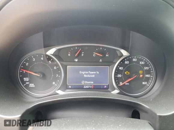 2022 GMC Terrain SLE with VIN 3GKALMEV1NL149023, listed as a Copart auction lot 58888875 with 22,071 mi miles and Salvage title. Bid and sale history available at DreamBid. Image 9.