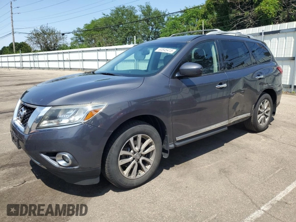2013 Nissan Pathfinder SL with VIN 5N1AR2MM5DC626372, listed as a Copart auction lot 63845415 with 192,187 mi miles and Salvage title. Bid and sale history available at DreamBid. Image 1.