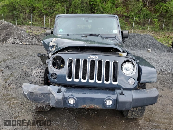 2017 Jeep Wrangler Sahara with VIN 1C4AJWBG5HL585280, listed as a Copart auction lot 54703555 with Not provided miles and Salvage title. Bid and sale history available at DreamBid. Image 5.