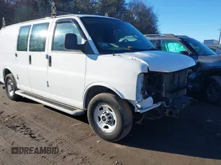 2016 GMC Savana Cargo Van with VIN 1GTW7AFF1G1904600, listed as a IAAI auction lot 41412702 with 99,142 mi miles. Bid and sale history available at carsss.com. Image 1.