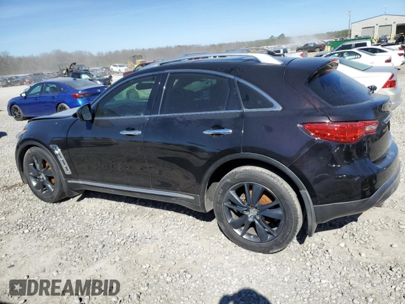 2013 Infiniti FX with VIN JN8CS1MU5DM142289, listed as a Copart auction lot 47363945 with Not provided miles and Salvage title. Bid and sale history available at DreamBid. Image 2.