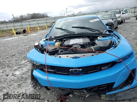 2022 Chevrolet Camaro LT1 with VIN 1G1FF1R78N0126475, listed as a Copart auction lot 87551545 with 25,430 mi miles and Salvage Title. Bid and sale history available at carsss.com. Image 10.