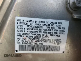 2007 Acura MDX Technology with VIN 2HNYD28327H507662, listed as a Copart auction lot 46334205 with 152,613 mi miles and Salvage Title. Bid and sale history available at DreamBid. Image 13.
