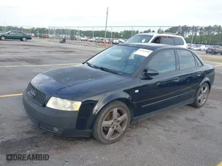 2002 Audi A4 1.8T with VIN WAULC68E62A308968, listed as a IAAI auction lot 42053489 with 221,434 mi miles. Bid and sale history available at carsss.com. Image 2.