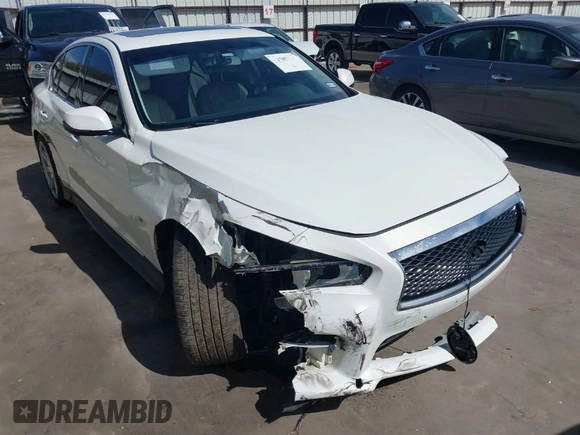 2014 Infiniti Q50 Premium with VIN JN1BV7ARXEM706864, listed as a IAAI auction lot 41787396 with 143,726 mi miles. Bid and sale history available at carsss.com. Image 1.