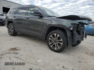 2021 Jeep Grand Cherokee Overland with VIN 1C4RJJDG4M8175523, listed as a Copart auction lot 87929345 with 53,380 mi miles and Salvage title. Bid and sale history available at DreamBid. Image 4.