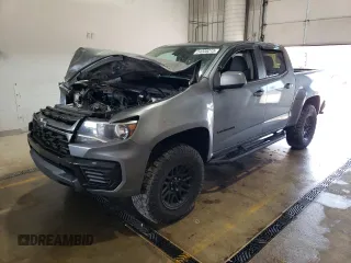 2021 Chevrolet Colorado 4WD Work Truck с VIN 1GCGTBENXM1121222, выставлен на аукционе Copart как лот 54335215 с пробегом 46 550 миль миль и Списание • Salvage title. История ставок и продаж доступна на DreamBid. Изображение 1.