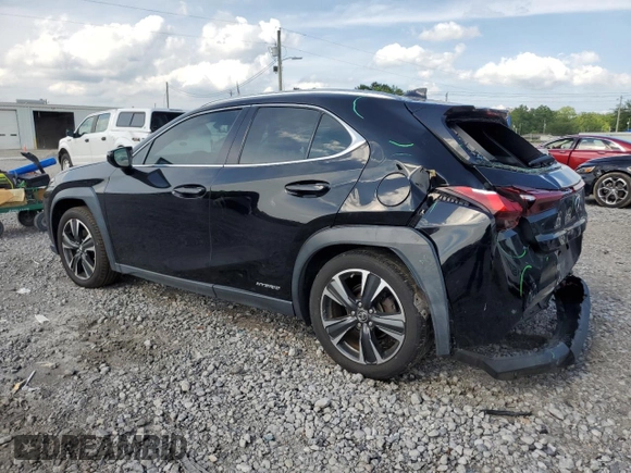 2021 Lexus UX 250h with VIN JTHX9JBH2M2049657, listed as a Copart auction lot 58744945 with 36,054 mi miles and Salvage title. Bid and sale history available at DreamBid. Image 2.