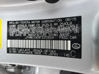 2015 Lexus ES 330 with VIN JTHBK1GG5F2203554, listed as a Copart auction lot 49002245 with 216,736 mi miles and Salvage Title. Bid and sale history available at DreamBid. Image 12.