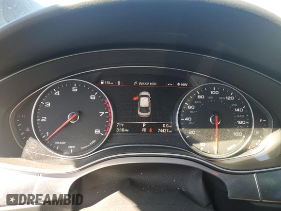 2016 Audi A7 3.0 Prestige with VIN WAU2GAFC7GN104801, listed as a Copart auction lot 64997833 with 74,427 mi miles. Bid and sale history available at carsss.com. Image 9.