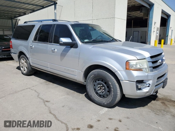 2015 Ford Expedition Max Platinum with VIN 1FMJK1MT6FEF33616, listed as a Copart auction lot 52948605 with 215,580 mi miles and Clean title. Bid and sale history available at DreamBid. Image 4.