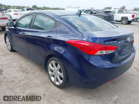 2013 Hyundai Elantra Limited with VIN 5NPDH4AEXDH369923, listed as a IAAI auction lot 41950446 with 93,991 mi miles and . Bid and sale history available at DreamBid. Image 3.