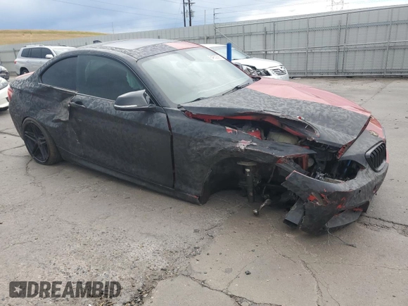 2016 BMW 2 Series M235i with VIN WBA1J7C50GV360056, listed as a Copart auction lot 64852295 with Not provided miles and Salvage title. Bid and sale history available at DreamBid. Image 4.