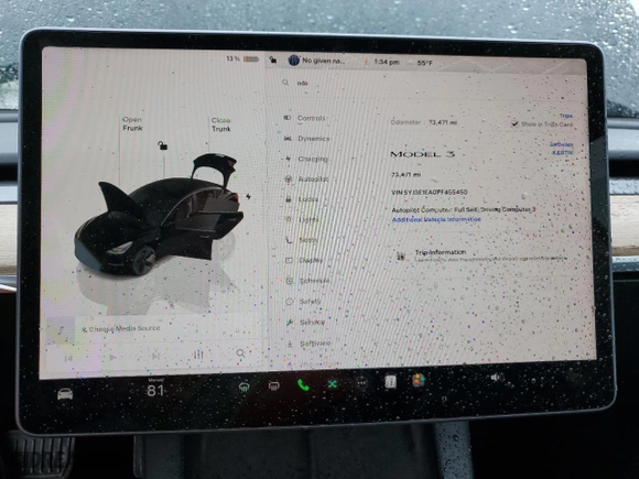 2023 Tesla Model 3 with VIN 5YJ3E1EA0PF455450, listed as a Copart auction lot 45423875 with 73,471 mi miles and Salvage Title. Bid and sale history available at carsss.com. Image 9.