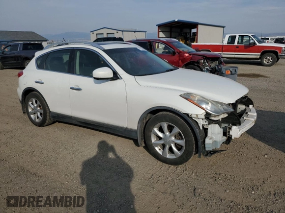 2010 Infiniti EX Journey with VIN JN1AJ0HR2AM754101, listed as a Copart auction lot 74252434 with 126,631 mi miles and Salvage Title. Bid and sale history available at DreamBid. Image 4.
