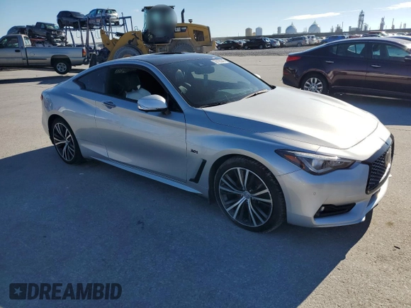 2018 Infiniti Q60 Luxe with VIN JN1EV7EL5JM391498, listed as a Copart auction lot 38105343 with 24,975 mi miles and . Bid and sale history available at DreamBid. Image 4.