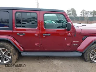 2021 Jeep Wrangler Unlimited Sahara z VIN 1C4HJXEG3MW720572, wystawiony jako IAAI lot #41899645 z przebiegiem 43 097 mil mil oraz . Historia ofert i sprzedaży dostępna na DreamBid. Obrazek 13.