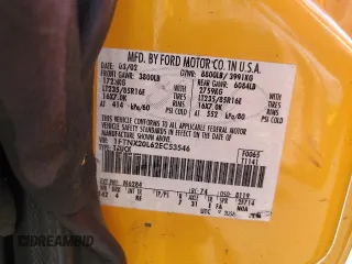 2002 Ford F-250 XL with VIN 1FTNX20L62EC53546, listed as a Copart auction lot 71931714 with 230,427 mi miles and Salvage title. Bid and sale history available at DreamBid. Image 12.
