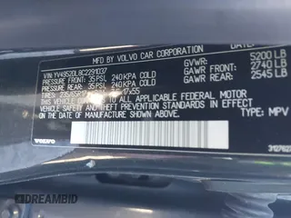 2012 Volvo XC60 3.2L with VIN YV4952DL8C2291037, listed as a IAAI auction lot 41683215 with 170,000 mi miles and . Bid and sale history available at DreamBid. Image 9.