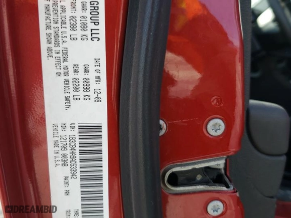 2010 Dodge Caliber SXT with VIN 1B3CB4HA9AD533942, listed as a Copart auction lot 49222725 with 152,544 mi miles and Salvage Title. Bid and sale history available at carsss.com. Image 12.
