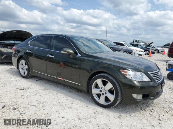 2010 Lexus LS 460 with VIN JTHBL5EF1A5097531, listed as a Copart auction lot 54431565 with 149,100 mi miles and Salvage Title. Bid and sale history available at DreamBid. Image 4.