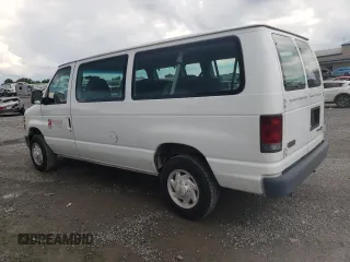 2008 Ford Econoline Passenger XL with VIN 1FMNE11W58DB33613, listed as a Copart auction lot 59142445 with 70,107 mi miles and Salvage title. Bid and sale history available at DreamBid. Image 2.