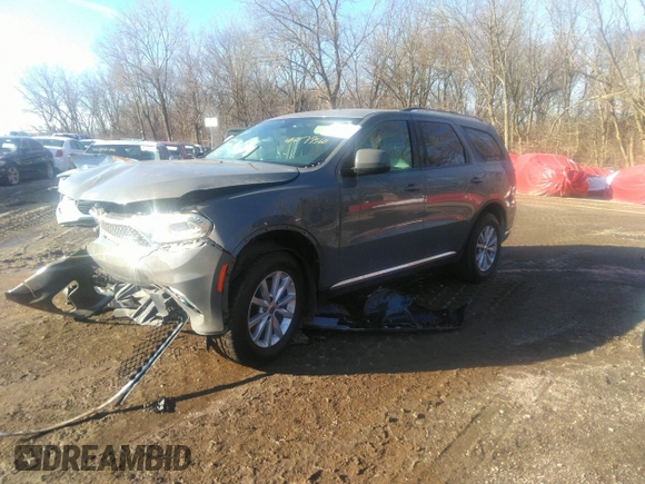 2022 Dodge Durango SXT with VIN 1C4RDJAG2NC104962, listed as a IAAI auction lot 41277560 with 99,831 mi miles and . Bid and sale history available at DreamBid. Image 2.