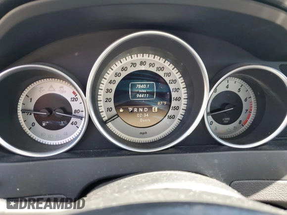2012 Mercedes-Benz C 250 Sport with VIN WDDGF4HB8CR196219, listed as a Copart auction lot 63240835 with 94,411 mi miles and Salvage title. Bid and sale history available at DreamBid. Image 9.